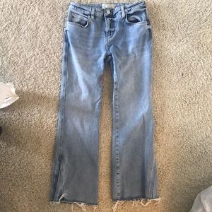 Free People flare light wash jeans size 27